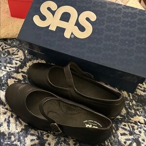SAS Women's Black Mary Jane Loafers